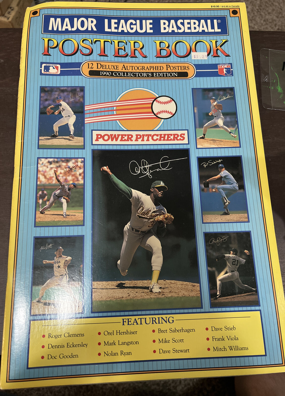 1990 collector’s edition Poster Book Power Pitchers