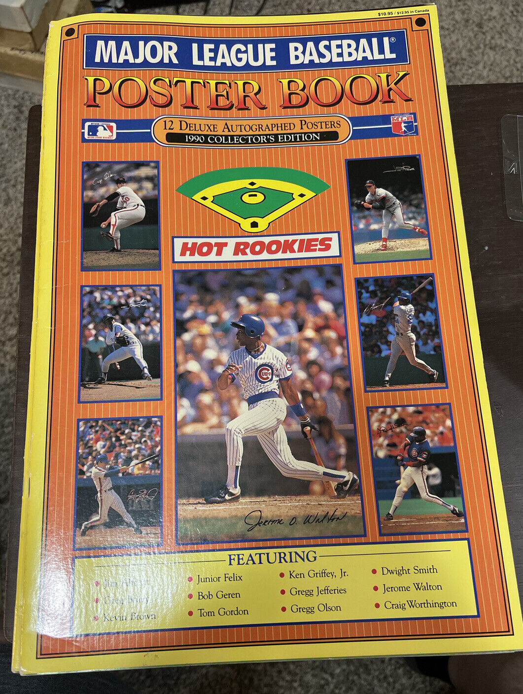 1990 MLB poster book autographed photos - Hot Rookies