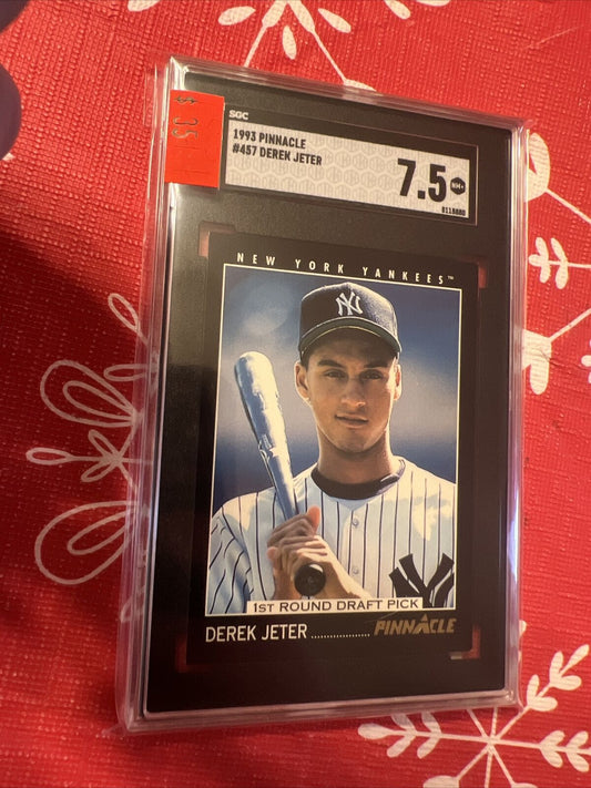 1993 Pinnacle #457 Derek Jeter New York Yankees RC Rookie HOF SGC 7.5 NM+