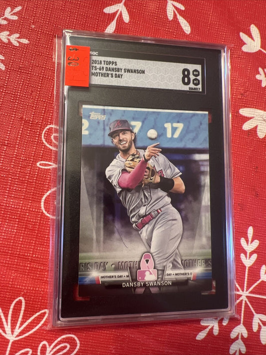 2018 topps mothers day TS-69 dansby swanson SGC 8