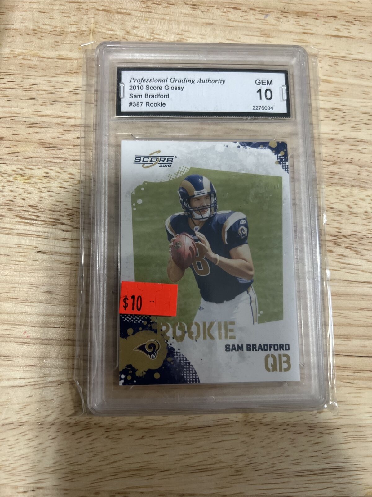 2010 score glossy sam bradford PGA 10