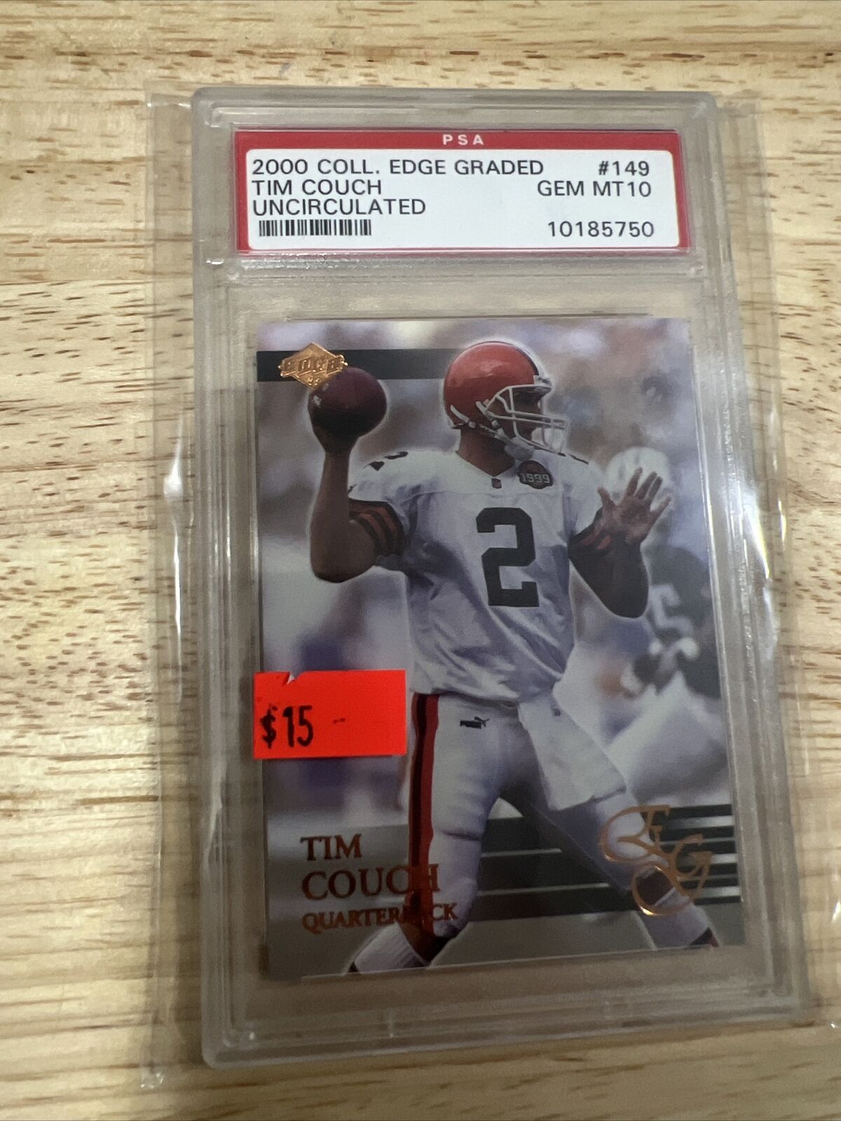 Tim Couch 2000 - Collector's Edge Graded Uncirculated - 1/5000 PSA 10 Gem Mint