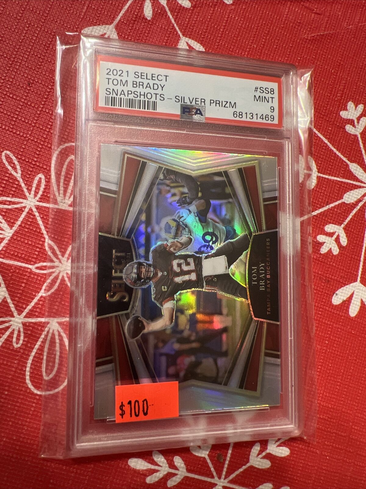 2021 select snapshot silver prizm tom brady psa 9