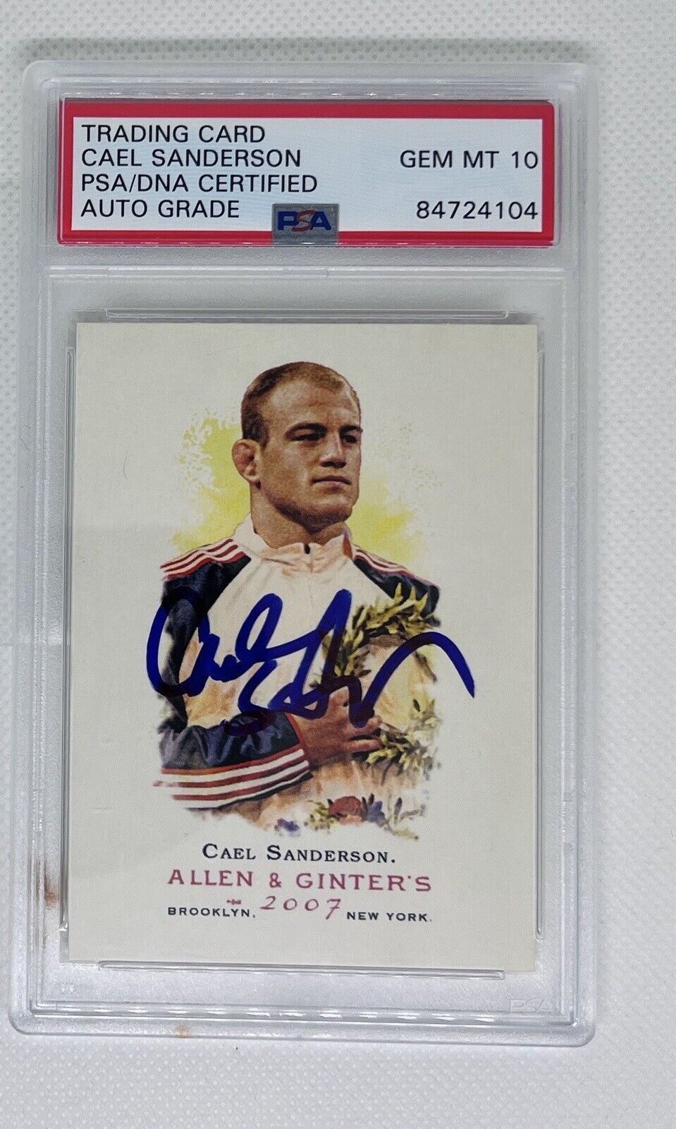 2007 Topps Allen & Gunter Psa/dna Certified Auto Graded Psa 10 Cael Sanderson